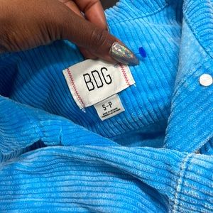 Like New Electric Blue BDG Cropped Corduroy Jacket (Small)